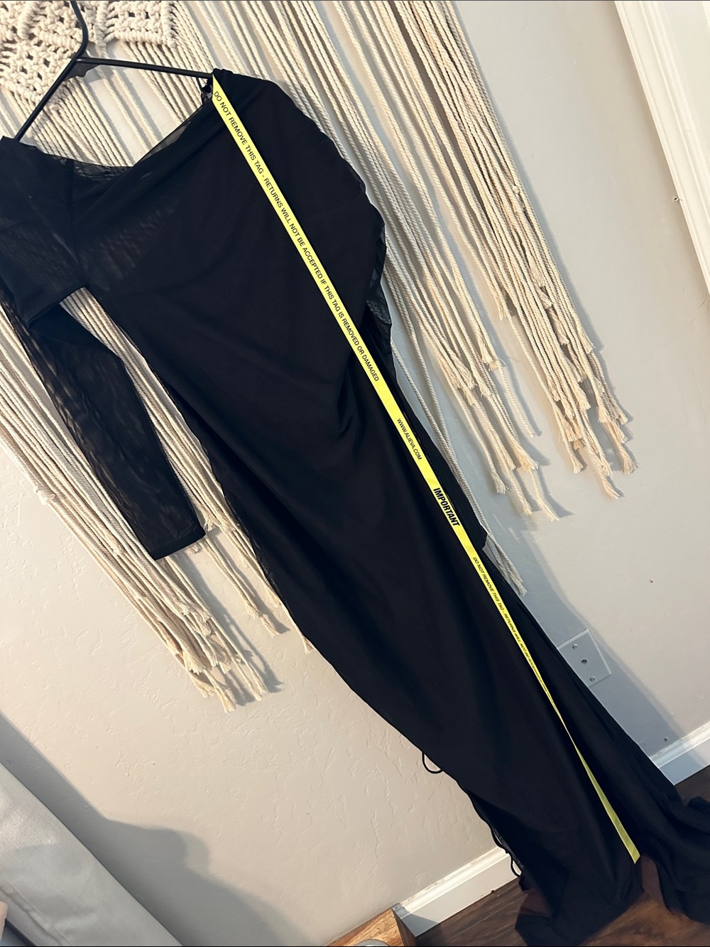 Dua Organza Ruched Mesh Cut Out Maxi Dress